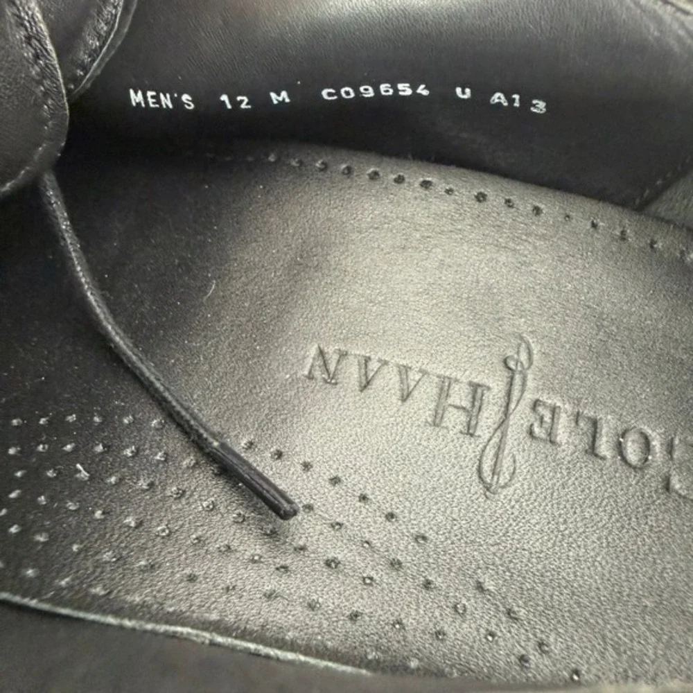Cole Haan‎ Air Kilgore Plain Oxford Black Nappa Leather Dress Shoes Mens 12